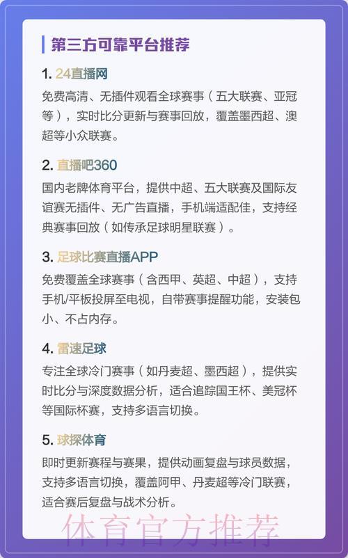 世界杯高清流畅直播平台精选推荐