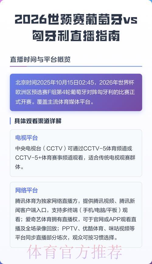 2026世界杯在线直播观看指南与入口汇总